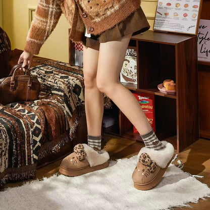 Hello Kitty Plush Slippers (MOCHA BROWN)